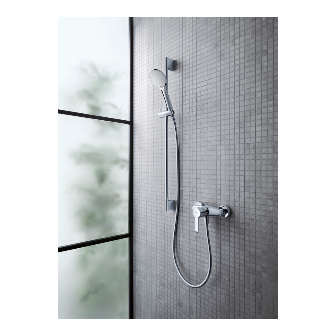 Duravit Mitigeur douche mono B.2 AP, montage mural, chrome