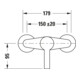 Duravit Mitigeur douche mono B.2 AP, montage mural, chrome-5