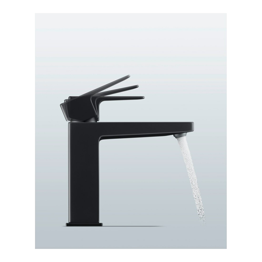 Duravit Mitigeur lavabo 1 trou M Manhattan bec 129mm, tirette vidage, noir mat