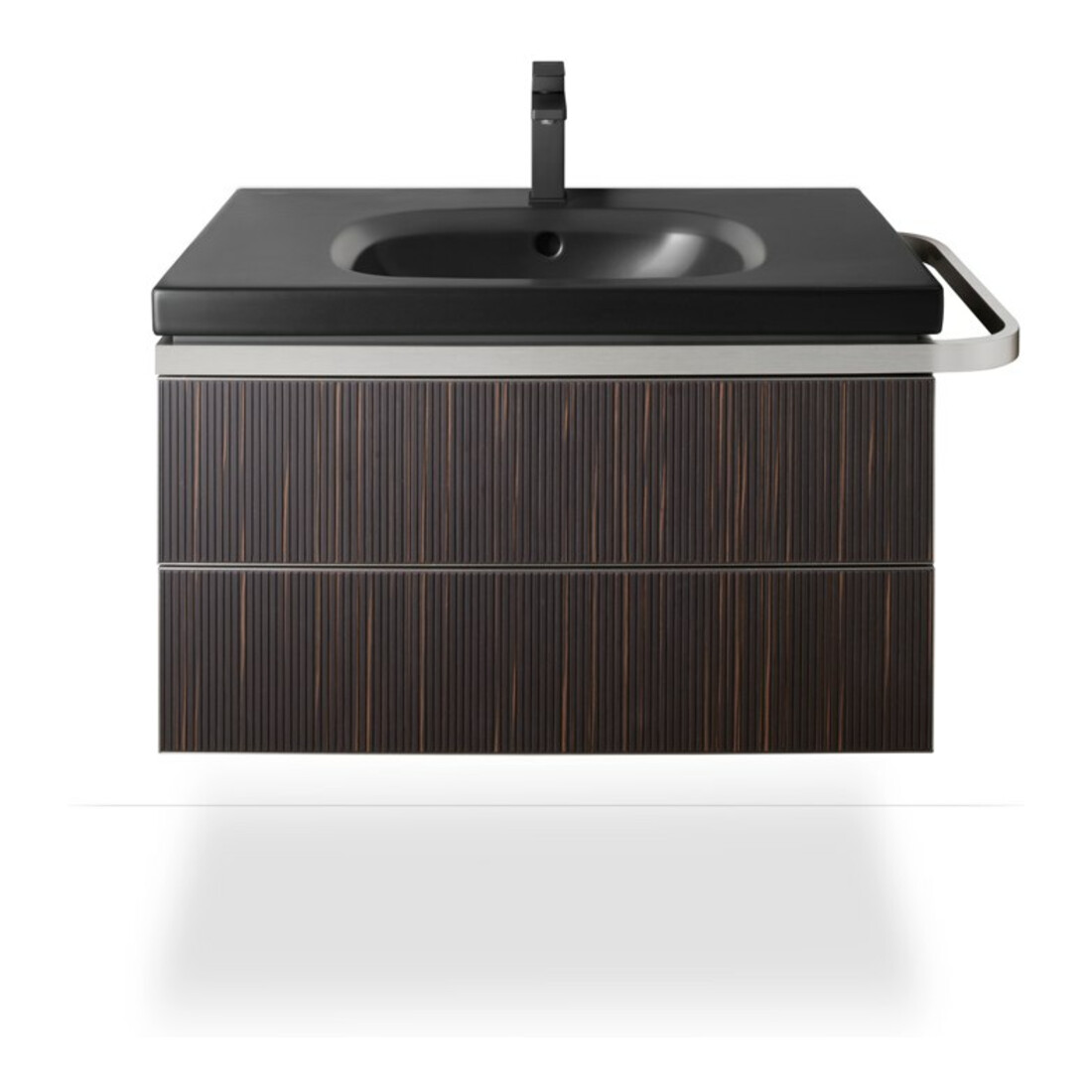 Duravit Mitigeur lavabo 1 trou M Manhattan bec 129mm, tirette vidage, noir mat