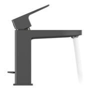 Duravit Mitigeur lavabo 1 trou M Manhattan bec 129mm, tirette vidage, noir mat-4