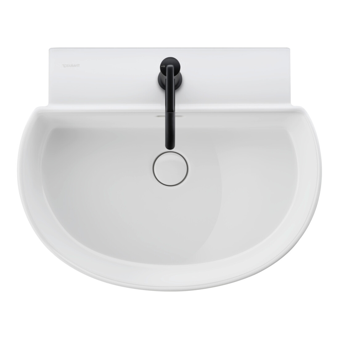 Duravit Mitigeur lavabo Fresh u. -Flow Balcoon bec 138 mm, avec tirette, noir mat