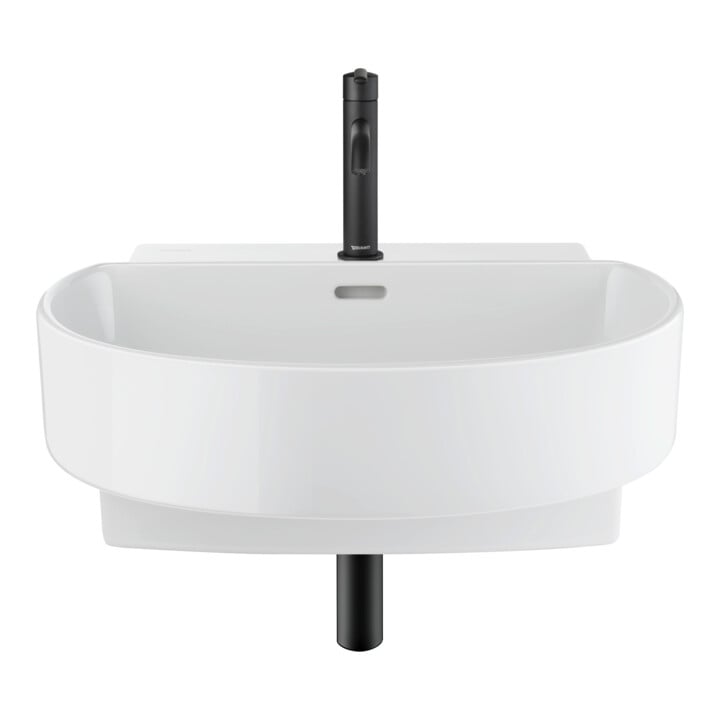 Duravit Mitigeur lavabo Fresh u. -Flow Balcoon bec 138 mm, avec tirette, noir mat