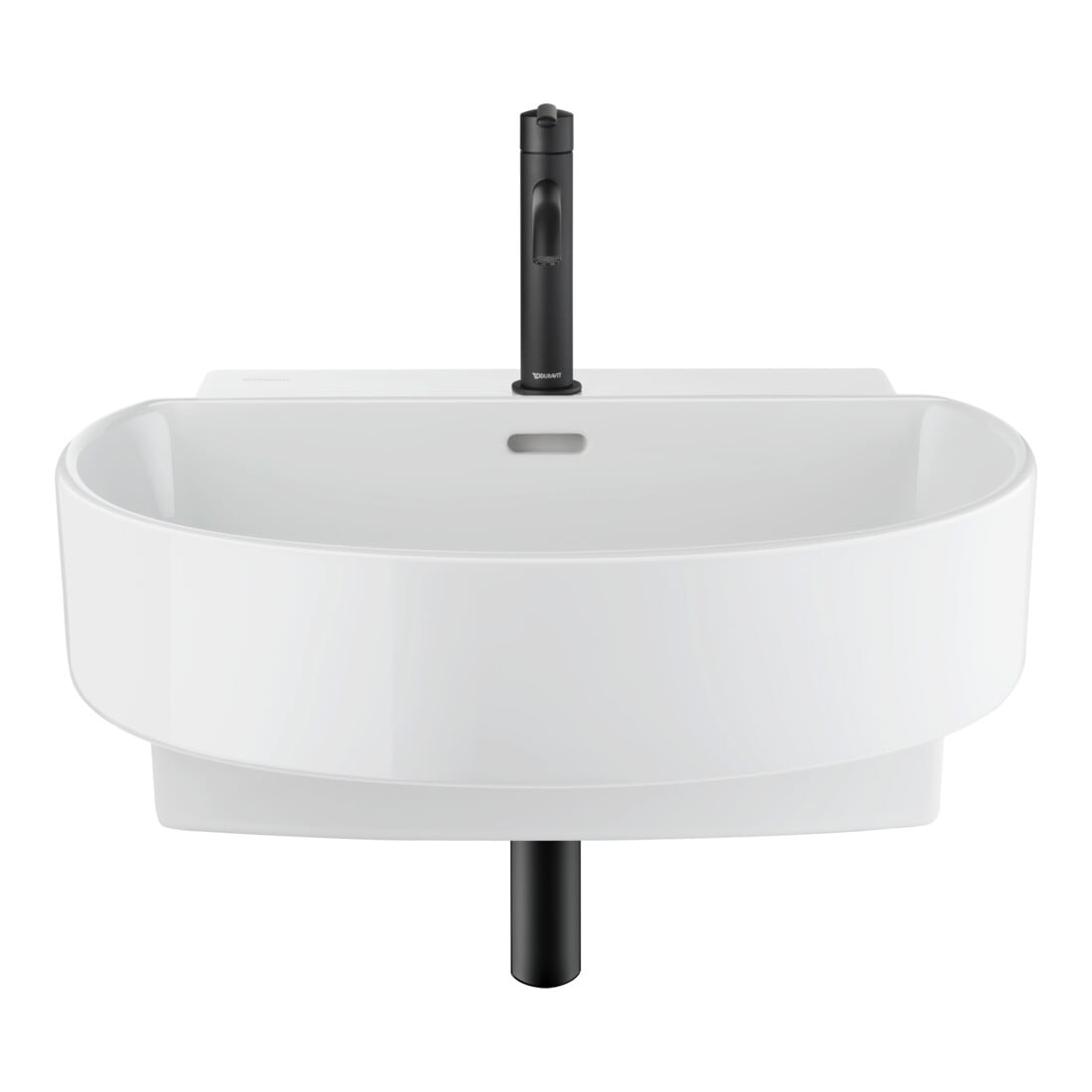 Duravit Mitigeur lavabo Fresh u. -Flow Balcoon bec 138 mm, avec tirette, noir mat