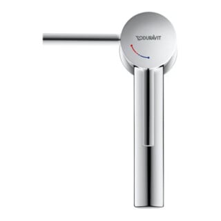Duravit Mitigeur lavabo FreshStart Circle sans vidage, bec 100 mm, chrome brillant