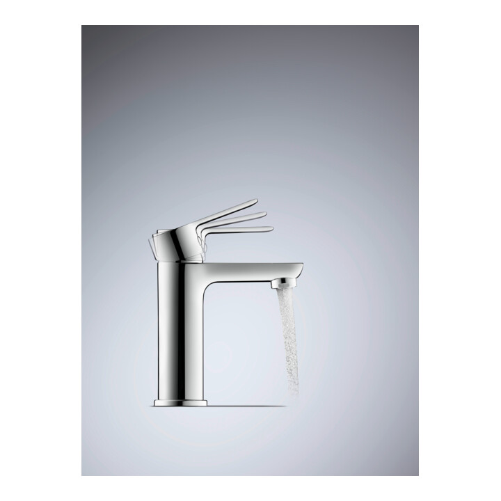 Duravit Mitigeur lavabo M Fresh + -Flow D-Code avec tirette, céramique, 107 mm