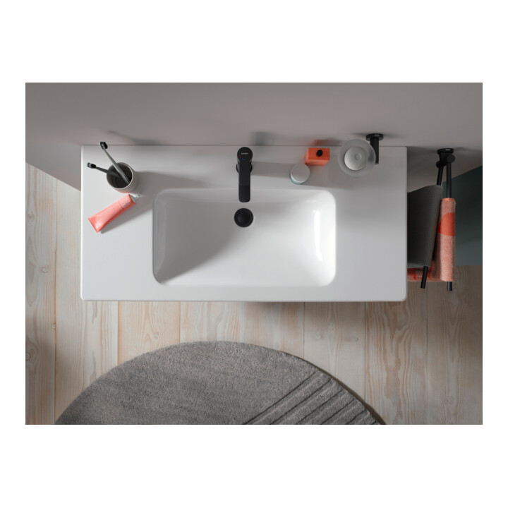 Duravit Mitigeur lavabo M Fresh + -Flow D-Code avec tirette, céramique, A 107mm