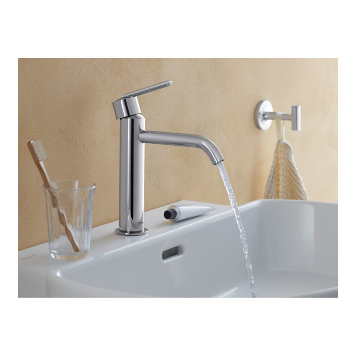 Duravit Mitigeur lavabo M Fresh u. -Flow Balcoon bec 138 mm, sans tirette, chrome brillant