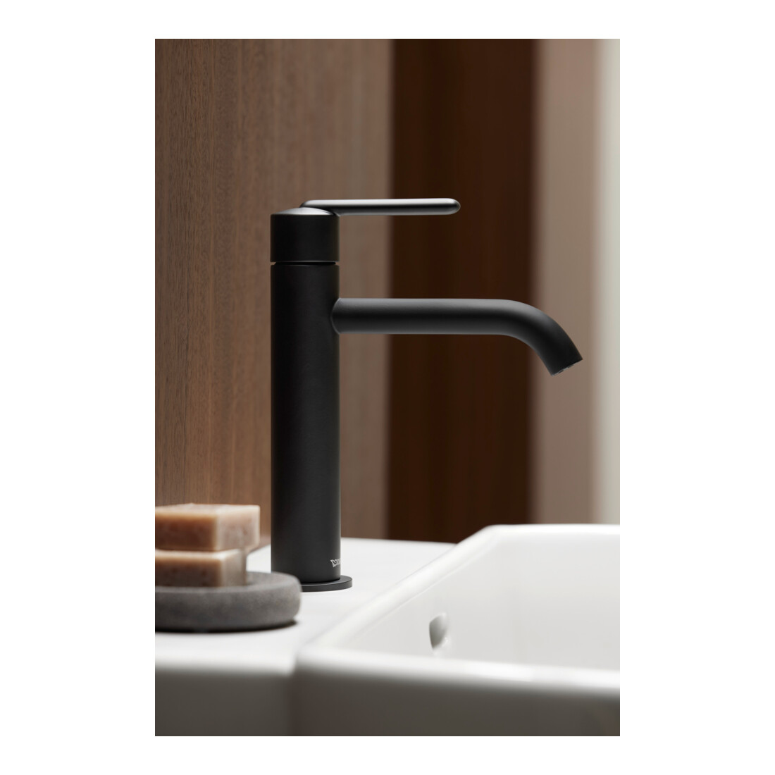 Duravit Mitigeur lavabo M Fresh u. -Flow Balcoon bec 138 mm, sans tirette, noir mat