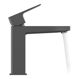 Duravit Mitigeur lavabo M Manhattan, bec 129 mm, sans vidage, noir mat