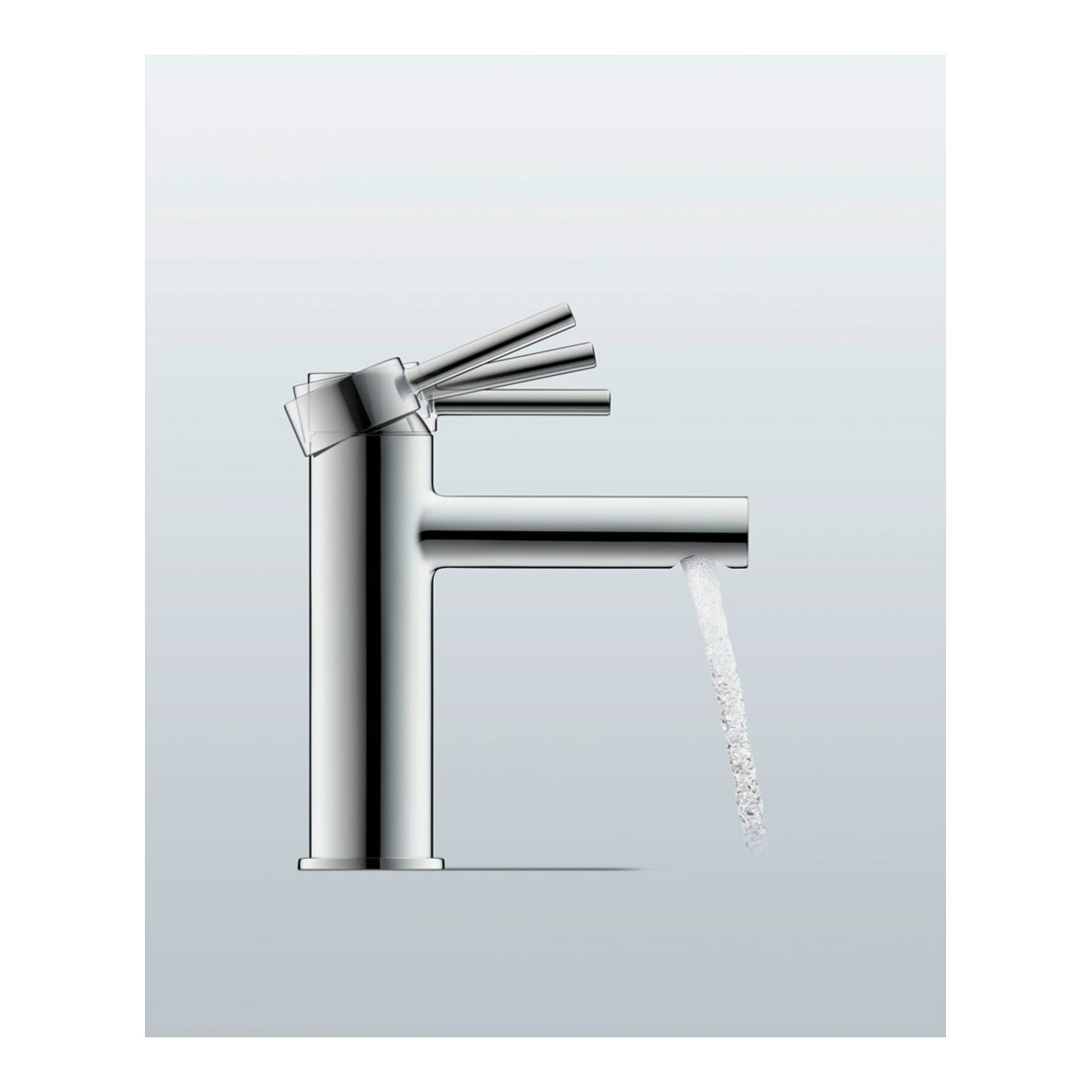 Duravit Mitigeur lavabo M MinusFlow Circle sans tirette, bec 117 mm, chrome brillant