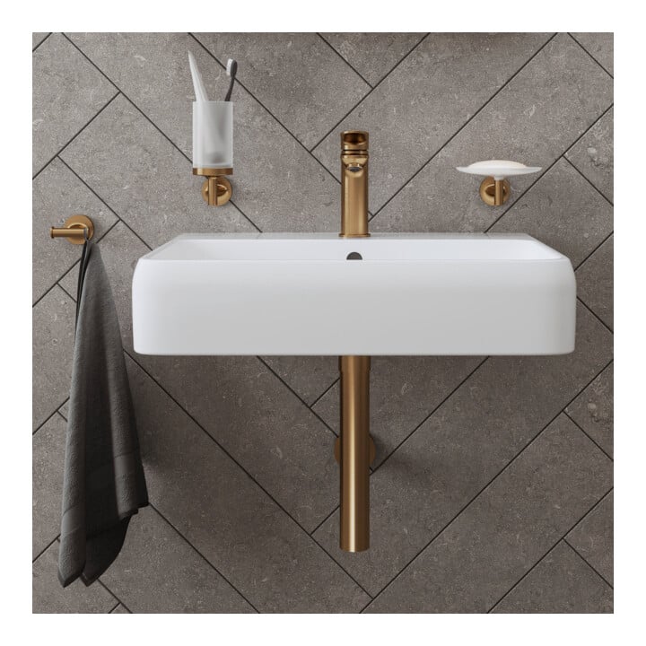 Duravit Mitigeur lavabo M Wave A 122 mm, sans tirette, bronze brossé