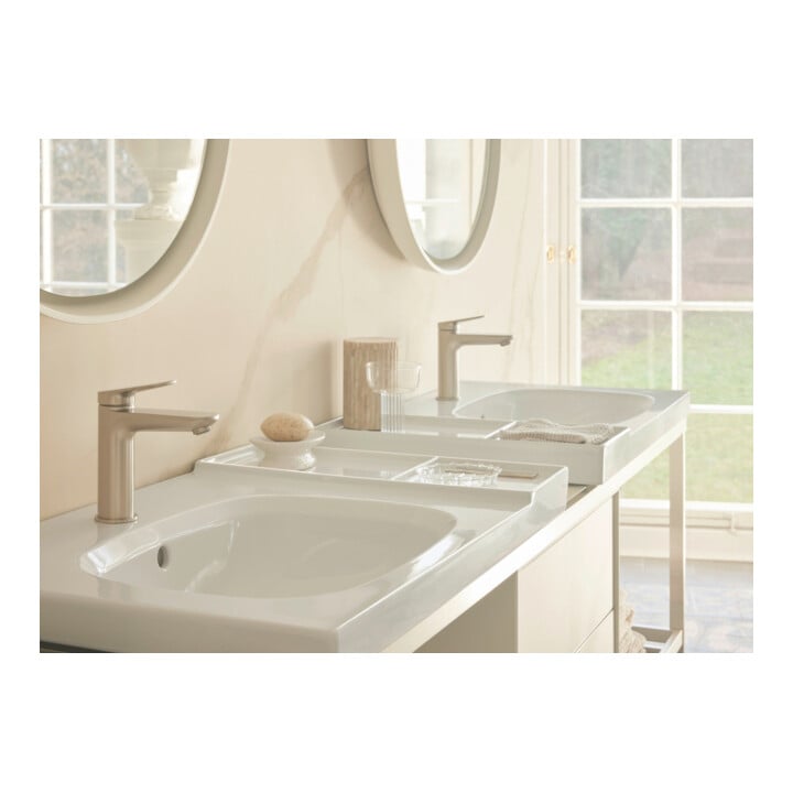 Duravit Mitigeur lavabo M Wave bec 122 mm, sans vidage, ES courbé