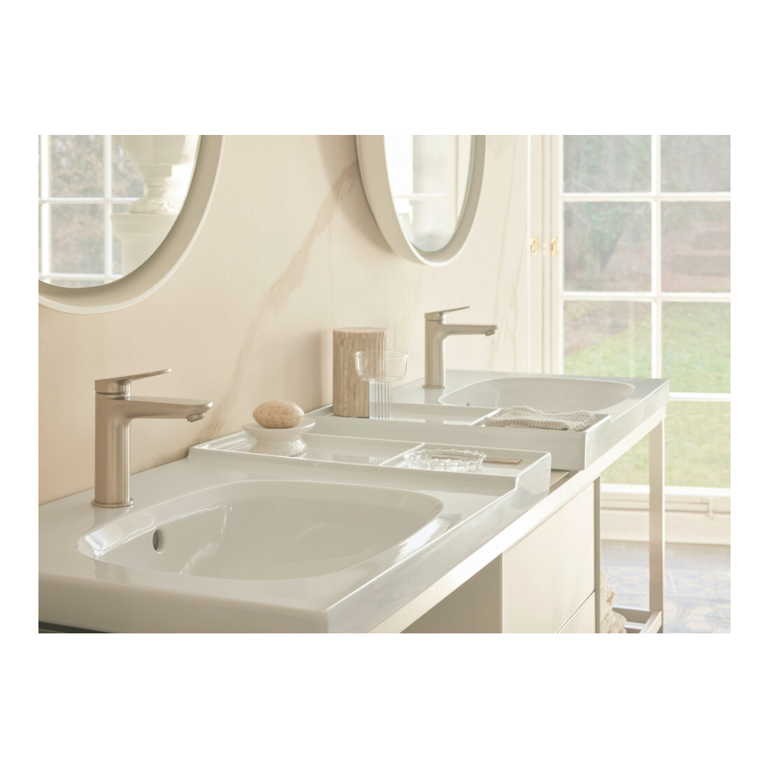 Duravit Mitigeur lavabo M Wave bec 122 mm, sans vidage, ES courbé