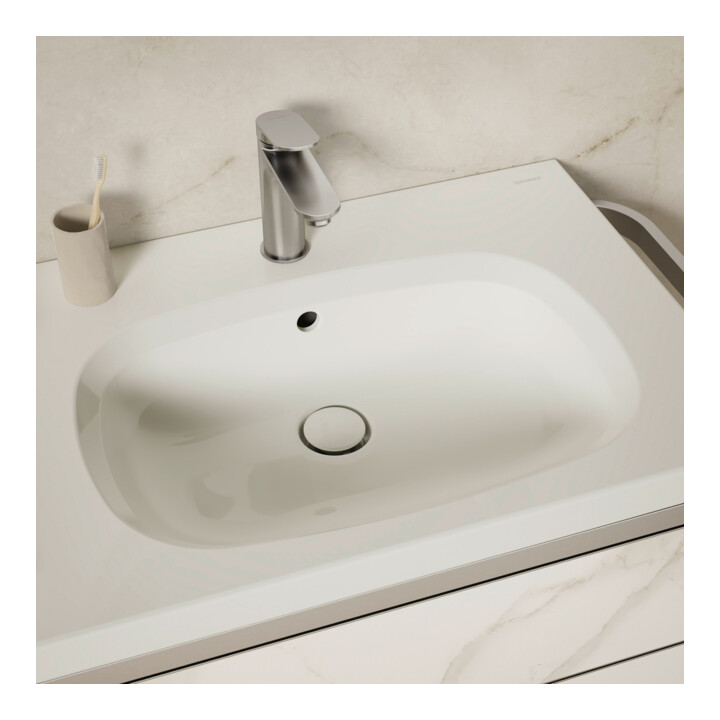 Duravit Mitigeur lavabo M Wave bec 122 mm, sans vidage, ES courbé