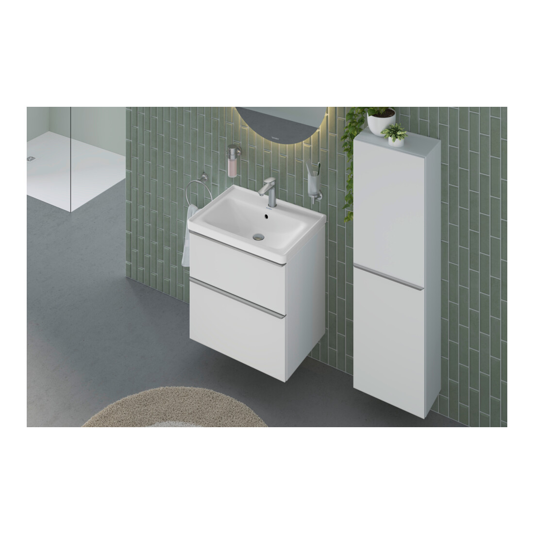 Duravit Mitigeur lavabo M Wave bec 122 mm, sans vidage, ES courbé