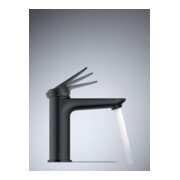 Duravit Mitigeur lavabo M Wave bec 122 mm, sans vidage, noir mat-3