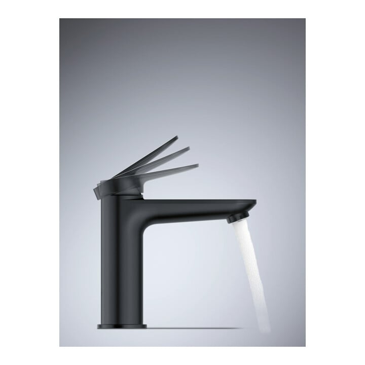 Duravit Mitigeur lavabo M Wave bec 122 mm, sans vidage, noir mat