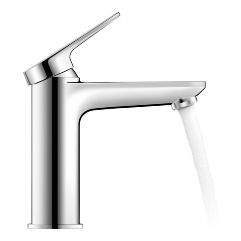 Duravit Mitigeur lavabo mono M FreshStart Wave, bec 122 mm, sans tirette, chrome