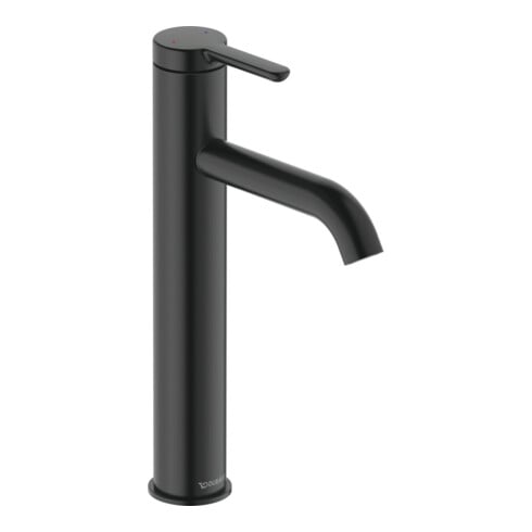 Duravit Mitigeur lavabo monocommande L C.1, bec 136 mm, sans vidage, noir mat
