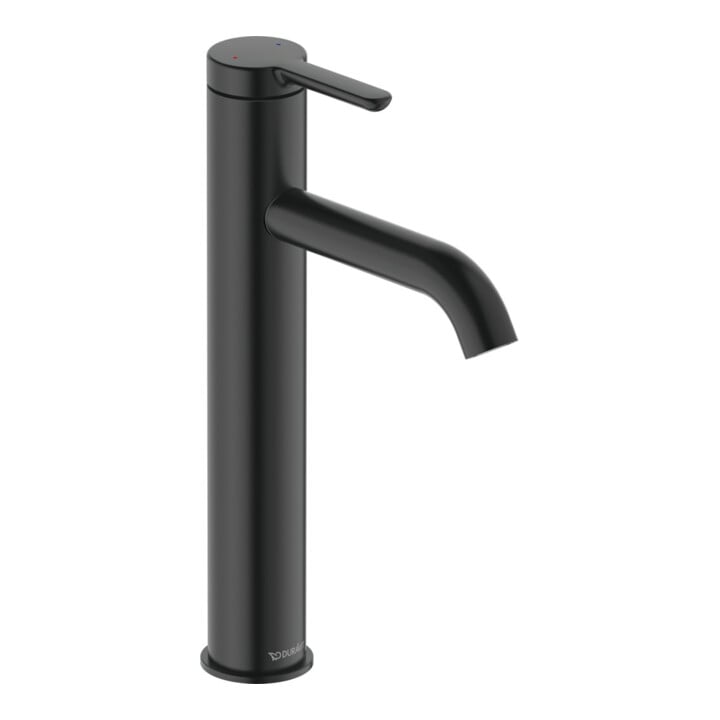 Duravit Mitigeur lavabo monocommande L C.1, bec 136 mm, sans vidage, noir mat