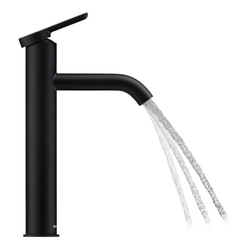 Duravit Mitigeur lavabo monocommande L C.1, bec 136 mm, sans vidage, noir mat