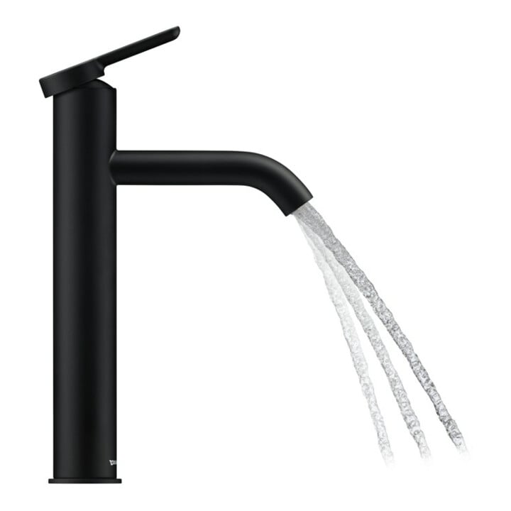 Duravit Mitigeur lavabo monocommande L C.1, bec 136 mm, sans vidage, noir mat