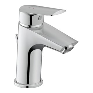 Duravit Mitigeur lavabo monocommande No. 1 S MinusFlow avec vidage à tirette, bec 100 mm, chrome