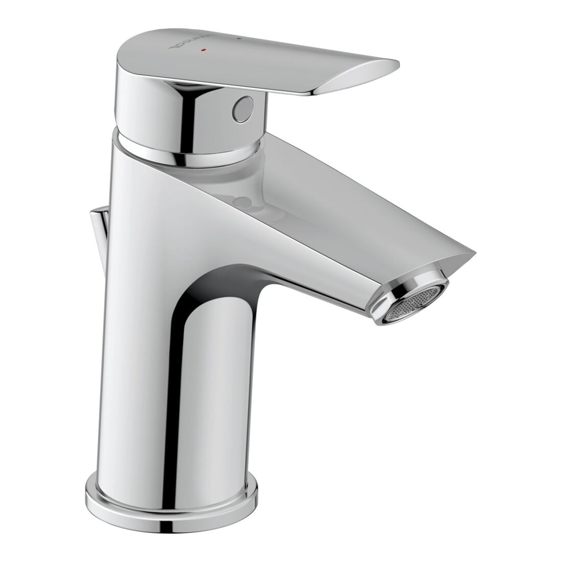 Duravit Mitigeur lavabo monocommande No. 1 S MinusFlow avec vidage à tirette, bec 100 mm, chrome