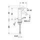 Duravit Mitigeur lavabo S FreshStart + -Flow C.1 Bec 91 mm, sans vidage, chrome