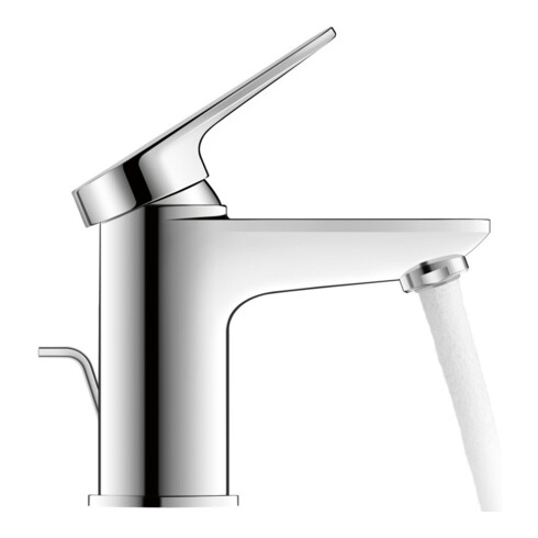 Duravit Mitigeur lavabo S MinusFlow Wave, bec 95 mm, avec vidage, chrome