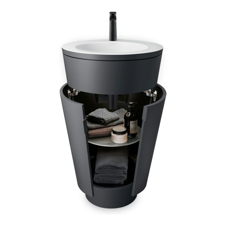 Duravit Mitigeur lavabo Tulum M, bec 135 mm, sans vidage, noir mat