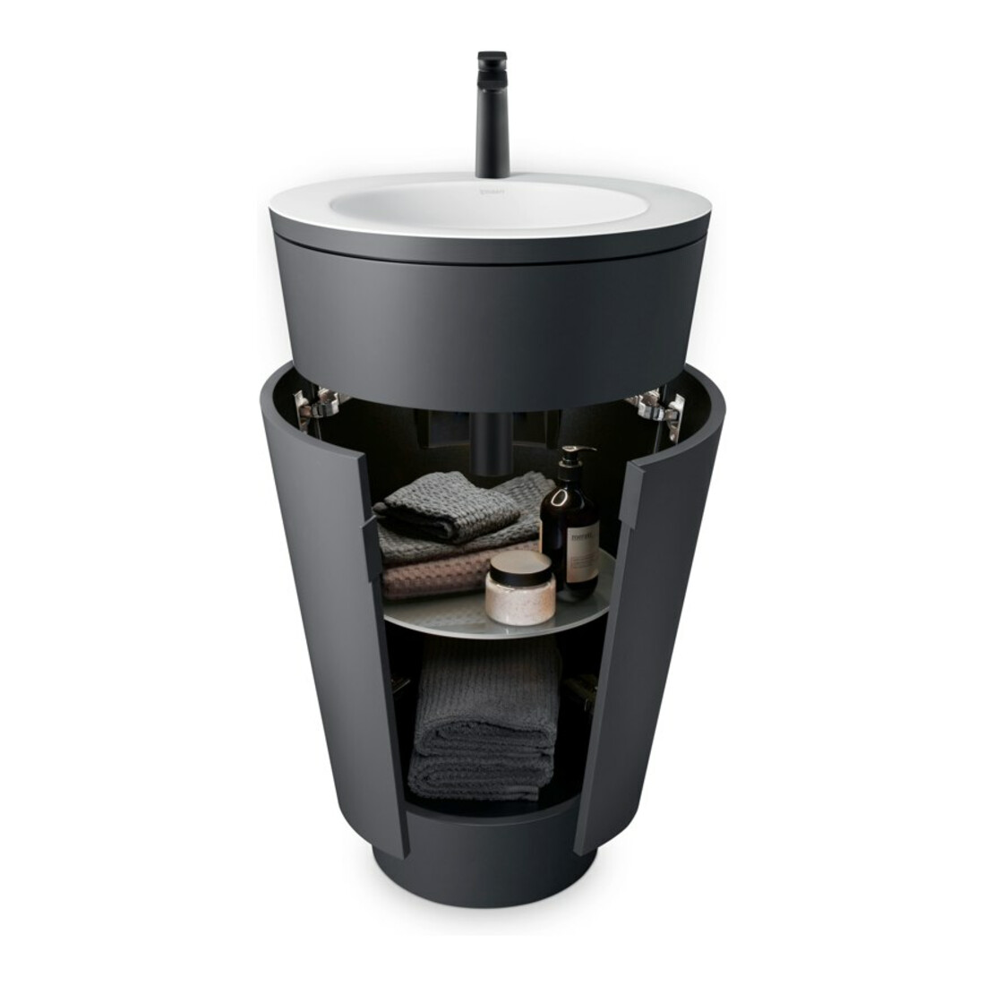 Duravit Mitigeur lavabo Tulum M, bec 135 mm, sans vidage, noir mat
