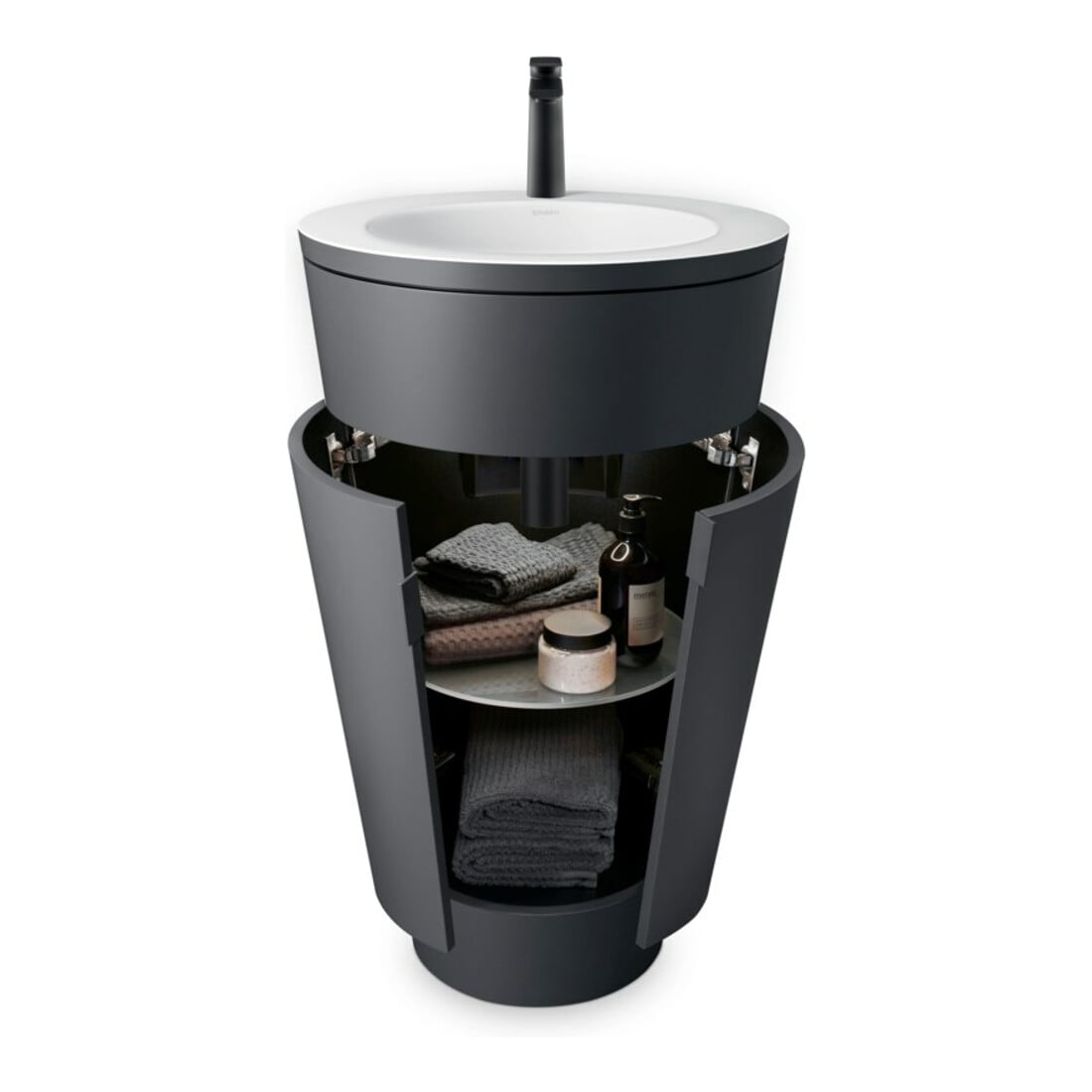 Duravit Mitigeur lavabo Tulum S Fresh bec 110 mm, sans vidage, noir mat