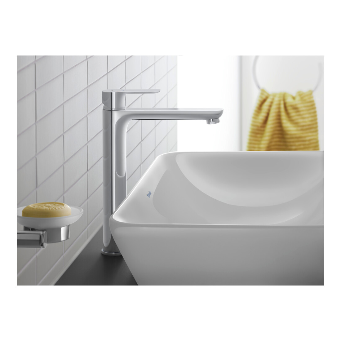 Duravit Mitigeur lavabo XL Fresh + -Flow D-Code, bec 180 mm, chrome