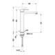 Duravit Mitigeur lavabo XL Fresh + -Flow D-Code, bec 180 mm, chrome