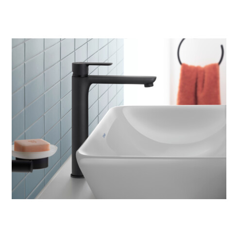 Duravit Mitigeur lavabo XL Fresh + -Flow D-Code Déport 180 mm, noir mat