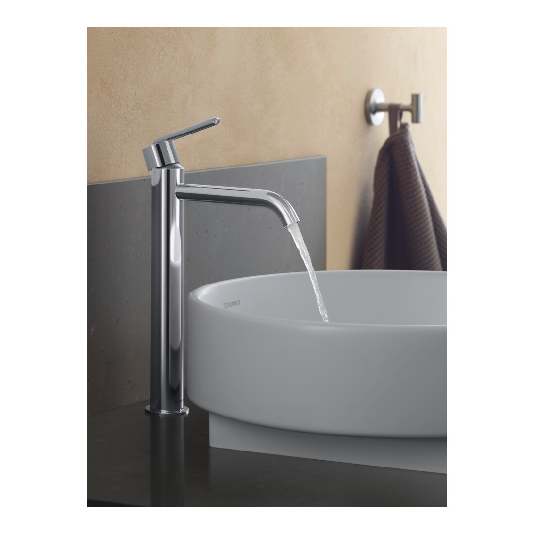 Duravit Mitigeur lavabo XL Fresh u. -Flow Balcoon bec 153 mm, sans garniture, chrome brillant