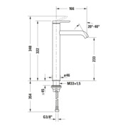 Duravit Mitigeur lavabo XL FreshStart + -Flow C.1, bec 166 mm, sans tirette, noir mat-3