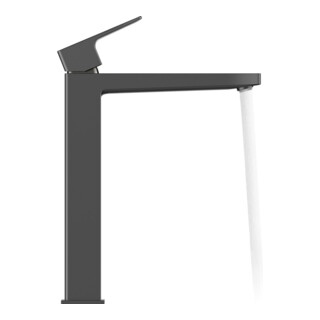 Duravit Mitigeur lavabo XL Manhattan, bec 181 mm, sans vidage, noir mat