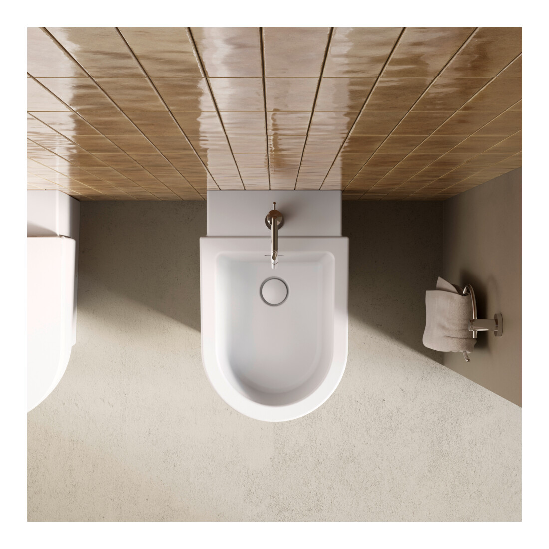 Duravit Mitigeur mono-commande Balcoon pour bidet, bec 119 mm, avec garniture vidage, chrome brillant