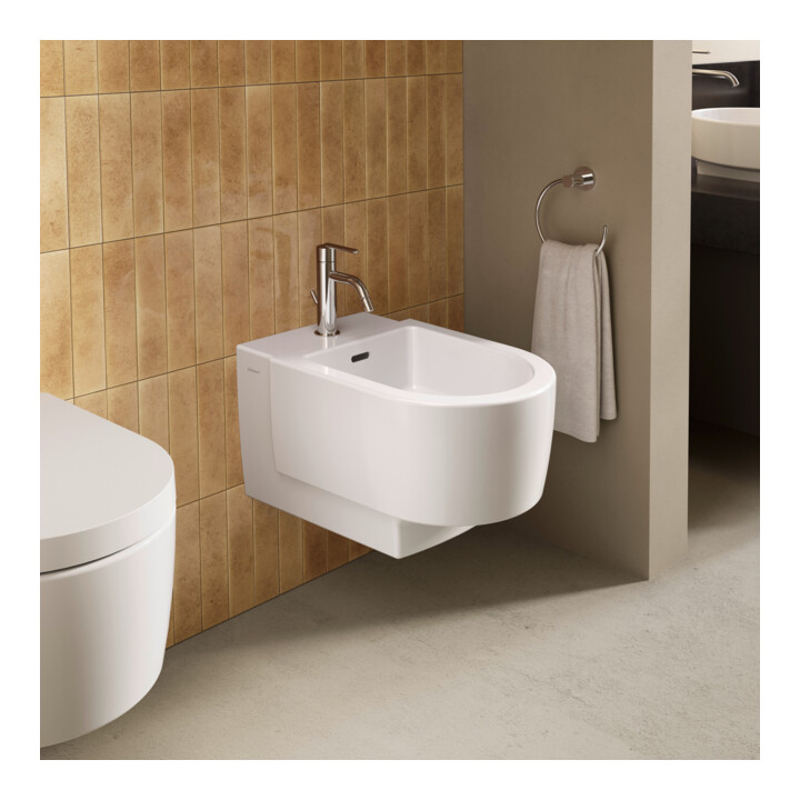 Duravit Mitigeur mono-commande Balcoon pour bidet, bec 119 mm, avec garniture vidage, chrome brillant