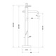 Duravit Mitigeur monocommande baignoire C.1, bec 201 mm, sur pied, noir mat-4