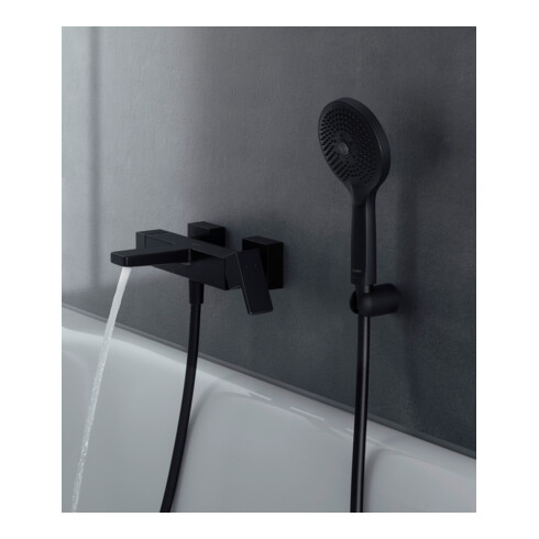 Duravit Mitigeur monocommande baignoire Manhattan AP, montage mural, noir mat