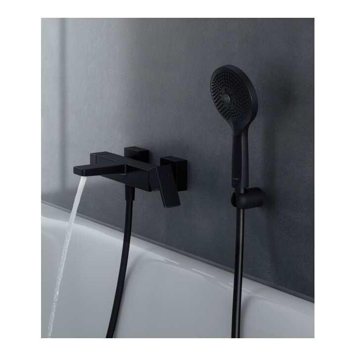 Duravit Mitigeur monocommande baignoire Manhattan AP, montage mural, noir mat