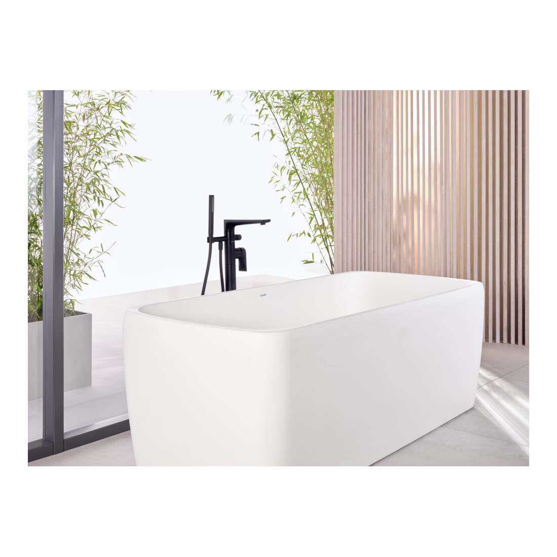 Duravit Mitigeur monocommande baignoire Tulum A 216 mm, chromé, avec inverseur, noir mat