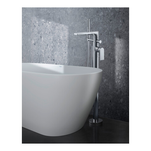 Duravit Mitigeur monocommande baignoire Tulum A 216 mm, sur pied, avec inverseur, chrome