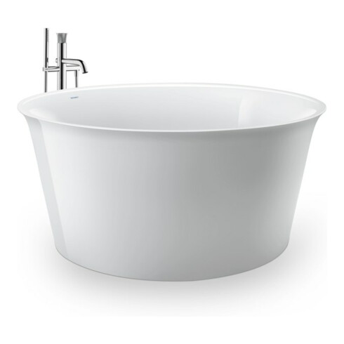Duravit Mitigeur monocommande baignoire White Tulip, bec 200 mm, sur pied, chrome