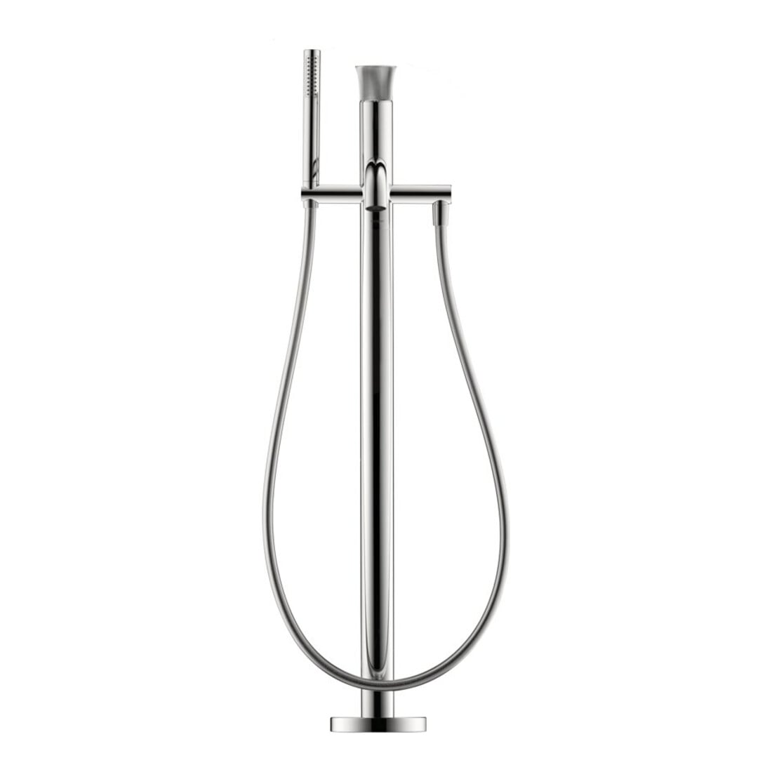 Duravit Mitigeur monocommande baignoire White Tulip, bec 200 mm, sur pied, chrome