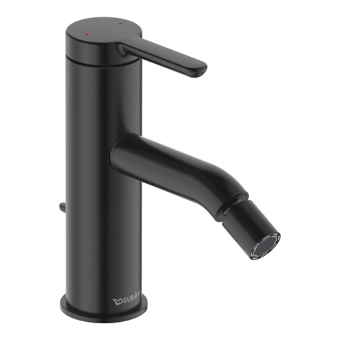 Duravit Mitigeur monocommande bidet C.1, bec 121 mm, vidage à tirette, noir mat